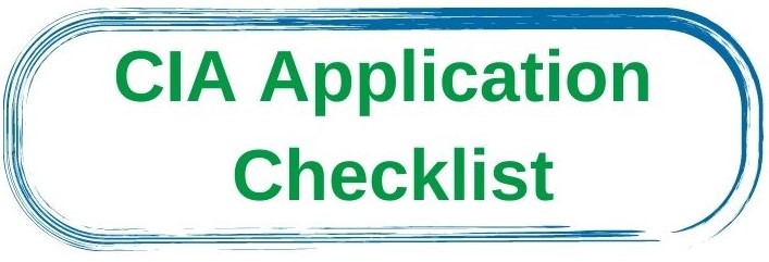 CIA Application Checklist